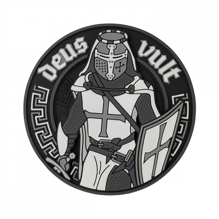 Naszywka Deus Vult 3D PVC  - Black