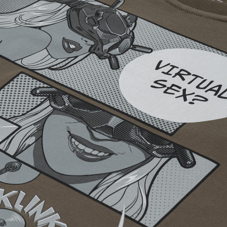 M-Tac Koszulka Comics Drone Girl  - Dark Olive