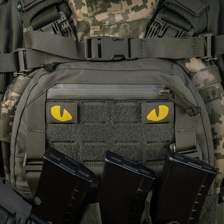 Naszywka Tiger Eyes Laser Cut (para)  - Ranger Green/Yellow