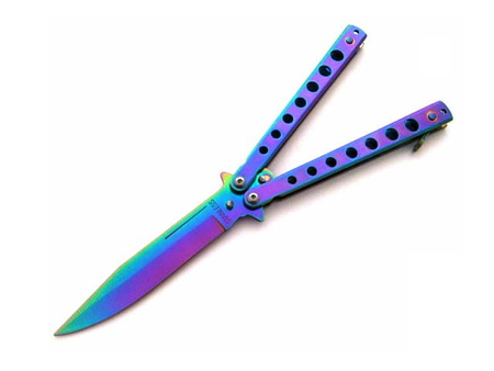 Nóż Motylek  Rainbow N-495B