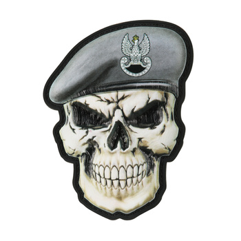 Naszywka Czaszka w Berecie Polska (GROM) - Grey