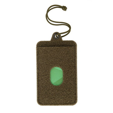 Panel na naszywki z kieszenią na karty ID ze smyczą  - Olive