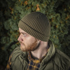 Czapka Dzianinowa na Chłodną i Zimną Pogodę 100% Akryl  - Olive
