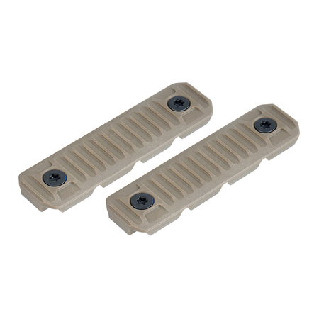 Strike Industries - Długie osłony szyny M-LOK z systemem zarządzania kablami - 2 szt. - SI-AR-CM-COVER-L-FDE