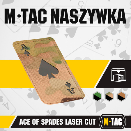 Naszywka Ace of Spades Laser Cut  - Multicam/Black