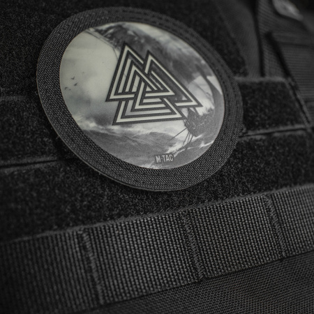 Naszywka Valknut/Drakkar (80mm)  - Black/GID