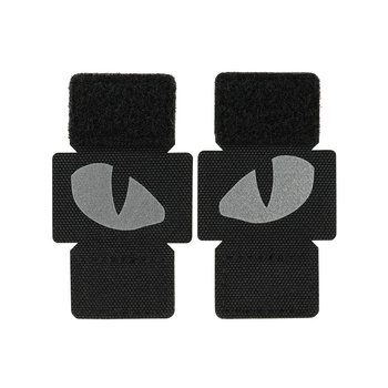 Naszywka Tiger Eyes Laser Cut (para) Reflective - Black/GID