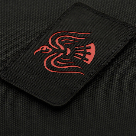 Naszywka Sztandar Wrona Laser Cut  - Black/Red