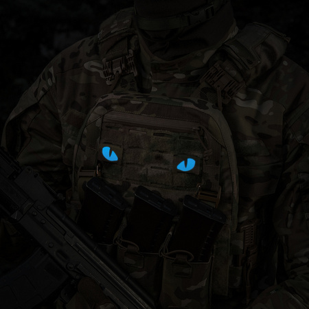 Naszywka Tiger Eyes Laser Cut (para)  - Multicam/Blue