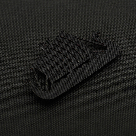 Naszywka Drakkar cięta Laser cut  - Black