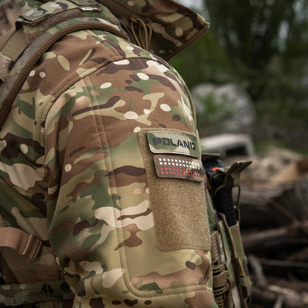 Naszywka Poland 25x80 Laser Cut  - Multicam/Black