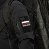 Naszywka Polska (z flagą) 50x80 Laser Cut  - Black/White/Red