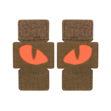 Naszywka Tiger Eyes Laser Cut (para)  - Coyote/Red