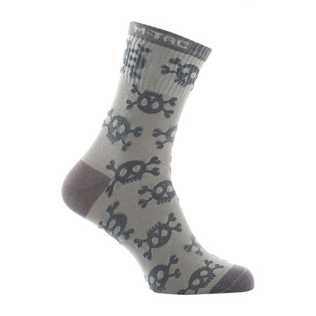 Lekkie Skarpetki mk.3 Pirate Skull  - Light Grey