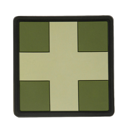 Naszywka Medic Cross Square PVC  - Olive