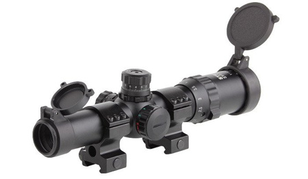 ASG - Luneta 1-4x24 Short Dot Sight - Podświetlany krzyż - 19214