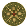 Naszywka Hełm Grozy PVC  - Olive