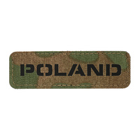 Naszywka Poland 25x80 Laser Cut  - Multicam/Black