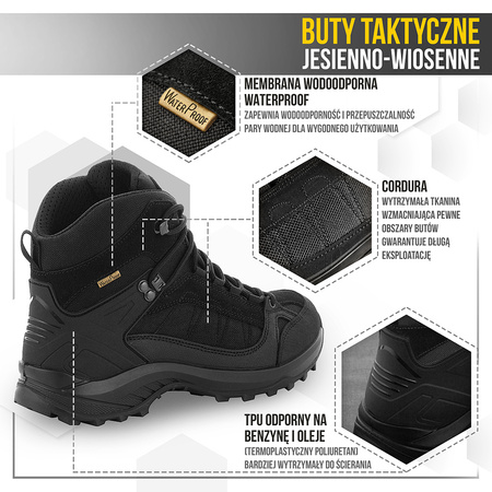 Taktyczne Buty Jesienno-zimowe  - Black
