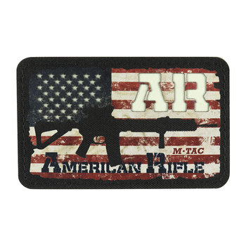 M-Tac Naszywka AR-15 American Rifle (80x50 mm) - Black/GID