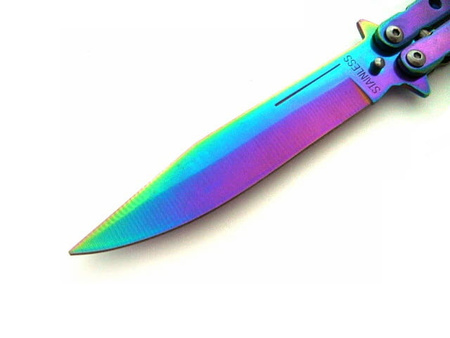 Nóż Motylek  Rainbow N-495B