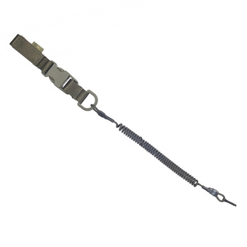 Smycz-Retraktor Medium z D-ringiem i Fastex - Olive
