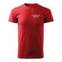 Bawełniana Koszulka T-Shirt z napisem RATOWNICTWO MEDYCZNE, czerwona, widok z przodu