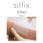 Silflex jest opatrunkiem wykonanym z siatki poliestrowej powlekanej miękkim silikonem Silfix®, Sposób użycia - Krok trzeci