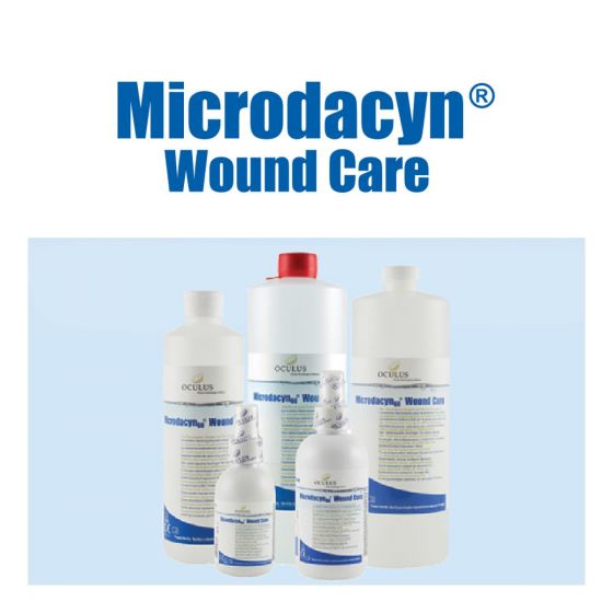 Microdacyn®. Rodzina produktów do płukania ran o działaniu antybakteryjnym, zdjęcie poglądowe